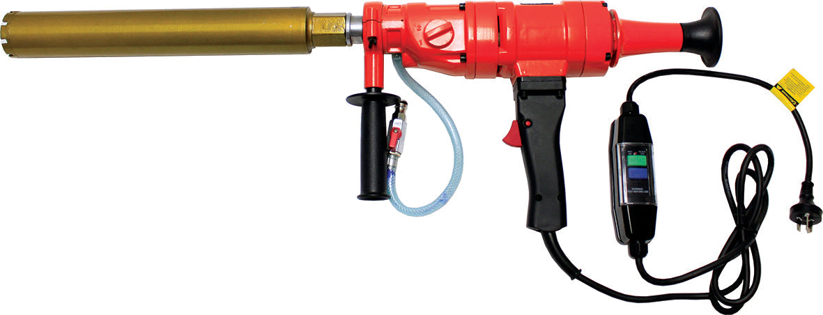 Core Drill with Case:1500w, 2 speed, Safety Switch, Hose Attachment